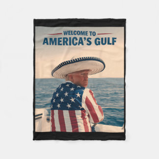 President Trump America's Gulf Mexico Sombrero Ame Fleece Blanket