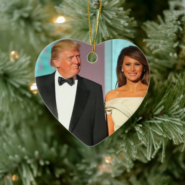 President Trump and First Lady Melania Trump Ceramic Tree Decoration (Tree)