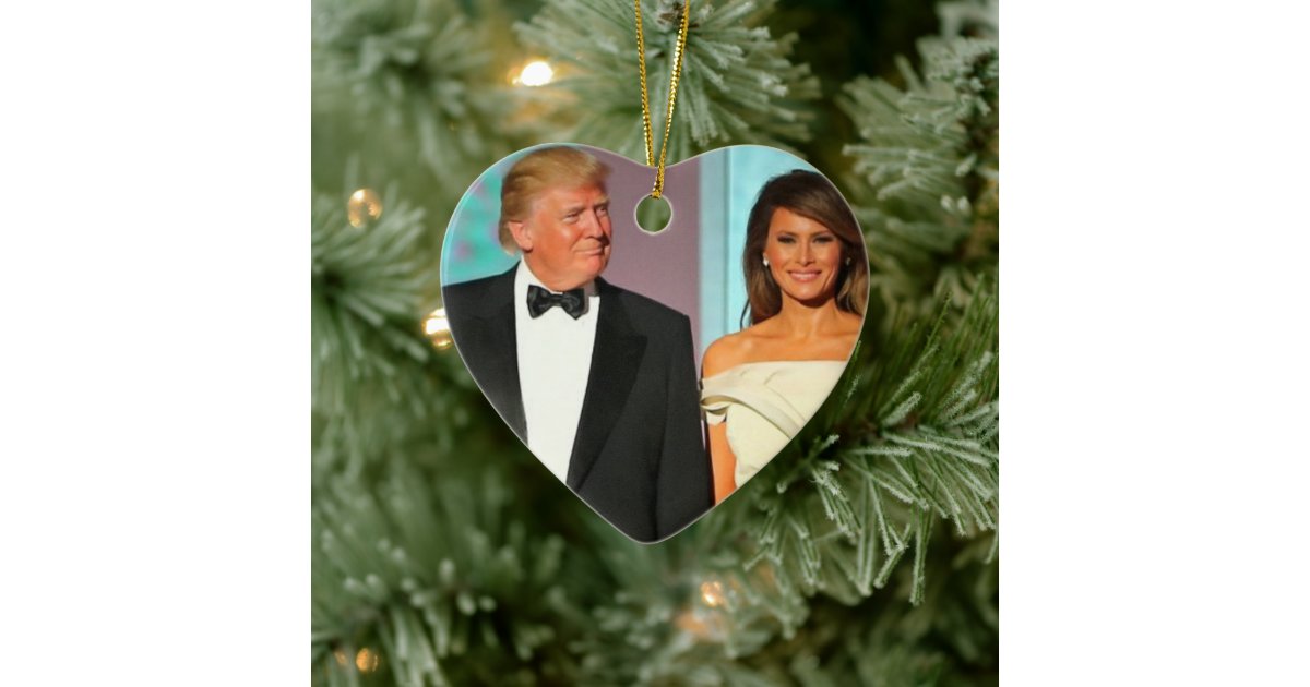 President Trump and First Lady Melania Trump Christmas Ornament