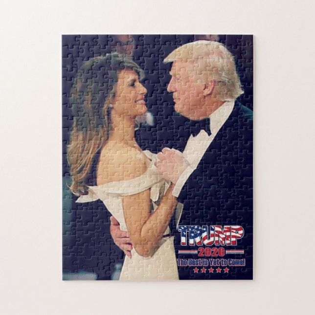 President Trump and Melania Dancing Jigsaw Puzzle (Vertical)