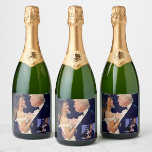 President Trump and Melania Dancing Sparkling Wine Label