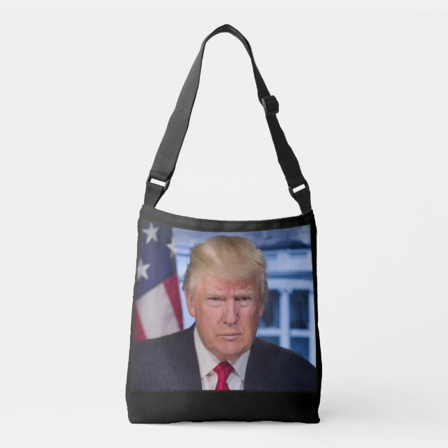 PRESIDENT TRUMP AND WIFE MELANIA CROSSBODY BAG (Front)