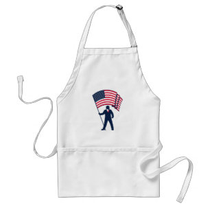 President Trump Bearing the Flag of the USA  Standard Apron