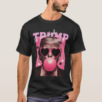 President Trump Blowing Bubble Gum Funny Pink Bubb