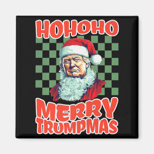 President Trump Christmas Ho Ho Ho Merry Trumpmas  Magnet