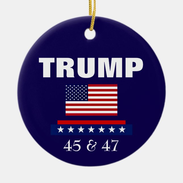 PRESIDENT TRUMP CHRISTMAS ORNAMENT (Front)