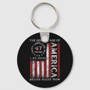 President Trump Declares Liberation Day Happy Key Ring