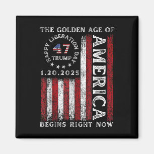 President Trump Declares Liberation Day Happy Magnet