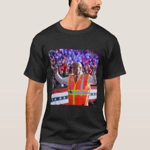 President Trump Garbyge Truck Worker Vest Mega 202 T-Shirt