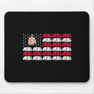 President Trump Garbyge Truck Worker Vest Usa Flag Mouse Mat