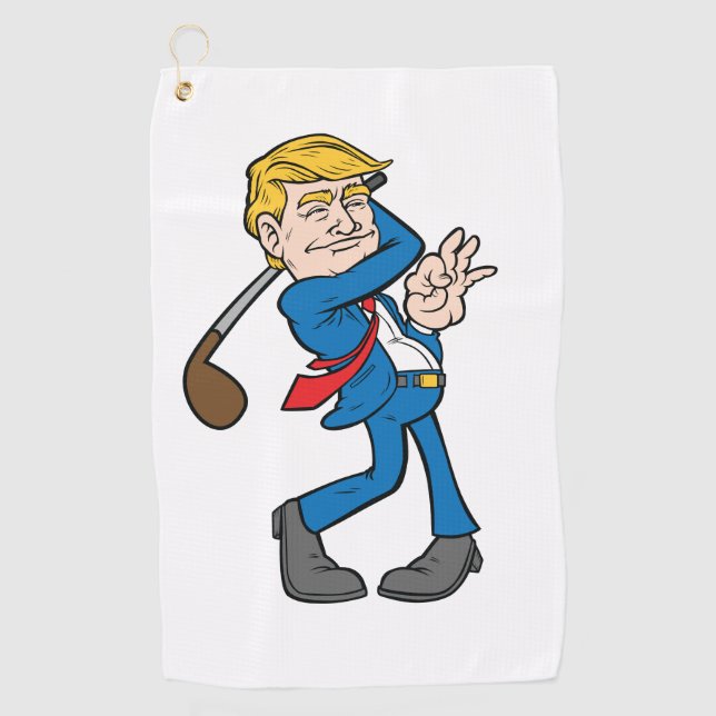 President Trump Golf Club Backswing Golf Towel (Front)