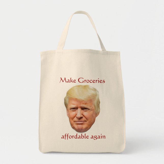 President Trump Grocery Tote Bag (Front)