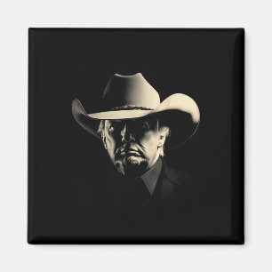President Trump Head Cowboy Usa 2024 Vote Magnet