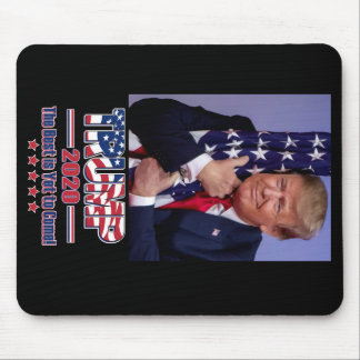President Trump Hugging The American Flag Mouse Mat