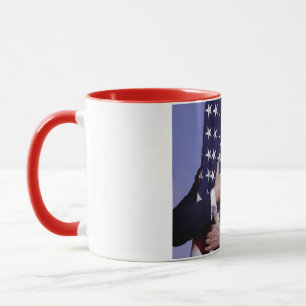 President Trump hugging the Flag Mug