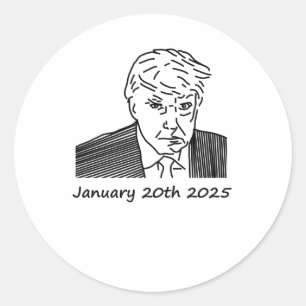 President Trump Inauguration 2025 Classic Round Sticker