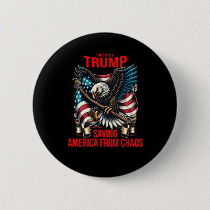 President Trump Inauguration Day 2025  6 Cm Round Badge