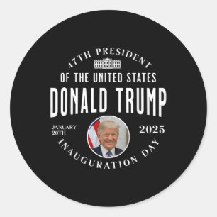 President Trump Inauguration Day 2025 Memorabilia Classic Round Sticker