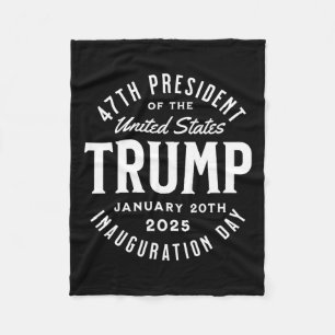 President Trump Inauguration Day 2025 Memorabilia Fleece Blanket