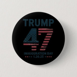President Trump Inauguration Day 20th January 2025 6 Cm Round Badge