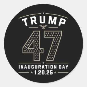 President Trump Inauguration Day 20th Januray 2025 Classic Round Sticker