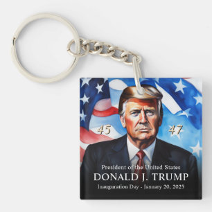 President Trump Inauguration Day Keepsake Key Ring