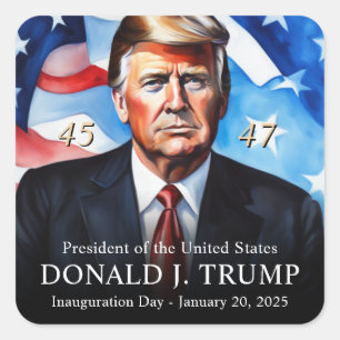President Trump Inauguration Day Keepsake Square Sticker