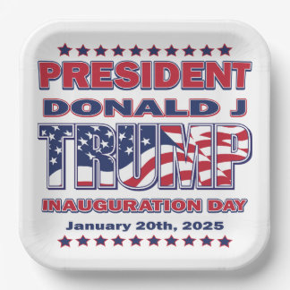 President Trump inauguration Paper Plate