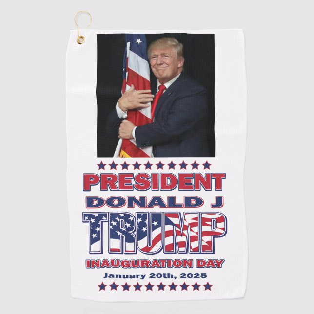 President Trump Inbauguration Golf Towel (Front)