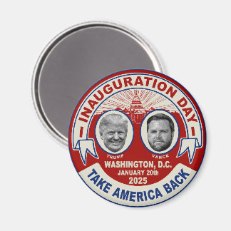 President Trump JD Vance Inauguration Day Souvenir Magnet