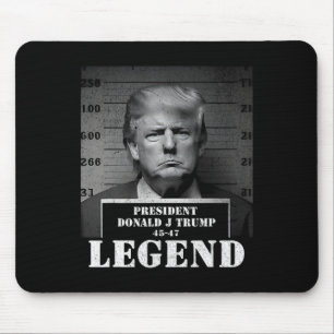 President Trump Legend Mugshot Mouse Mat