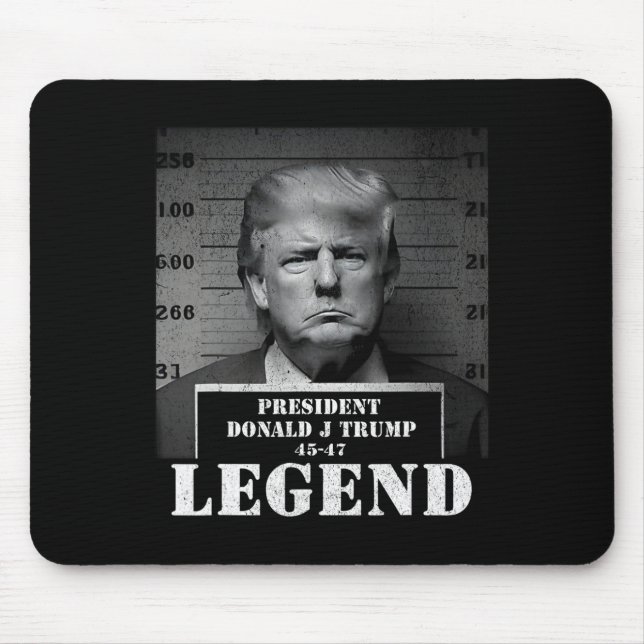 President Trump Legend Mugshot  Mouse Mat (Front)