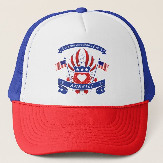 President Trump Makes a Great AMERICA Trucker Hat (Front)