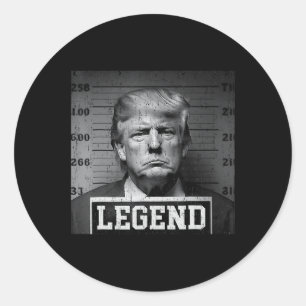 President Trump Mug Shot Classic Round Sticker