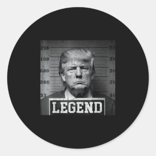 President Trump Mug Shot  Classic Round Sticker