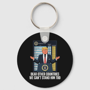 President Trump New Tariff Funny Quote We Can't St Key Ring