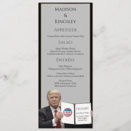 President Trump 📜 Patriotic Wedding Custom Menu