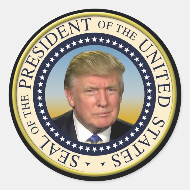President Trump Photo Presidential Seal (Front)