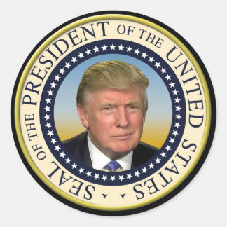 President Trump Photo Presidential Seal