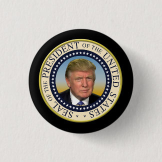 President Trump Photo Presidential Seal 3 Cm Round Badge
