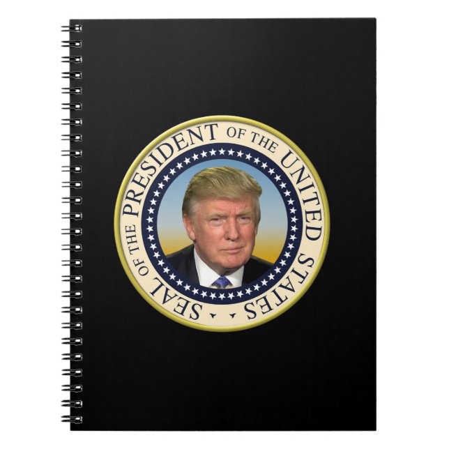 President Trump Photo Presidential Seal Notebook (Front)