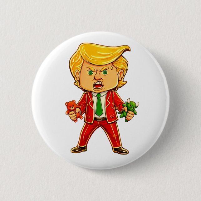 President Trump Pin Funny Trump Invest Trump Meme (Front)