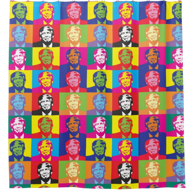 President Trump Pop Art Shower Curtain (Front)