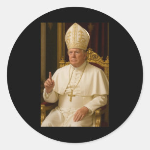 President Trump Pope 2025 Classic Round Sticker