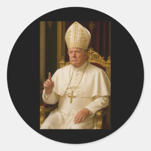 President Trump Pope 2025 Classic Round Sticker