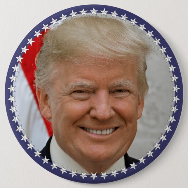 President Trump Portrait (XT-20181023-1520) 6 Cm Round Badge (Front)