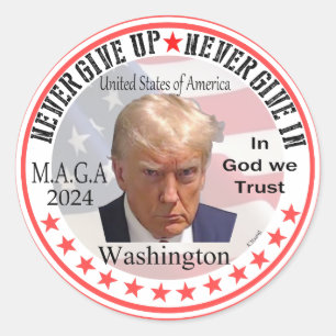 President Trump Red wave Across America, Making Classic Round Sticker