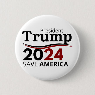 President Trump _ Save America, Election 2024 6 Cm Round Badge