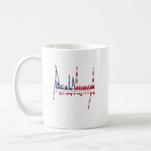 President Trump Signature USA Flag Colour Patrioti Coffee Mug