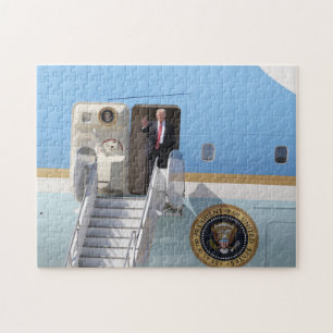 President Trump Steps Off Air Force One Jigsaw Puzzle